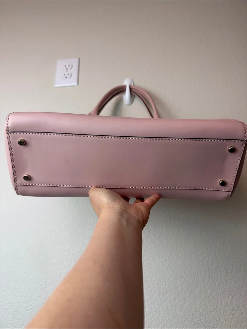 Kate Spade Pink Kelsey Orchard Valley Structured Tote Bag with Turn-Lock Closure